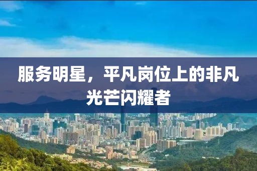 服务明星，平凡岗位上的非凡光芒闪耀者