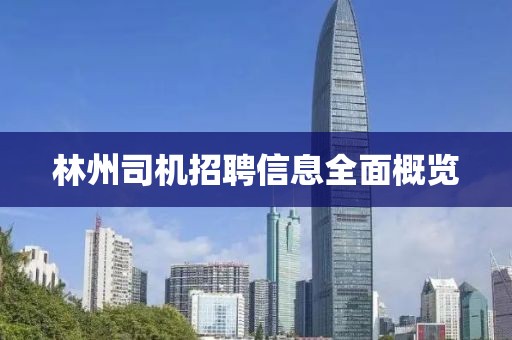 林州司机招聘信息全面概览