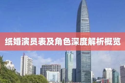 纸婚演员表及角色深度解析概览