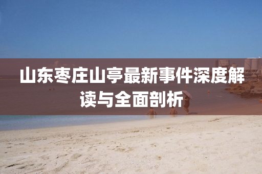 山东枣庄山亭最新事件深度解读与全面剖析