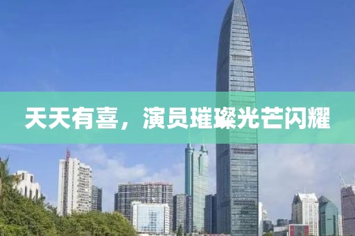 天天有喜，演员璀璨光芒闪耀