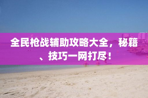 全民枪战辅助攻略大全，秘籍、技巧一网打尽！