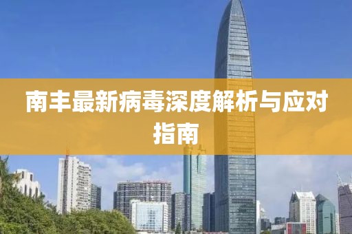 南丰最新病毒深度解析与应对指南
