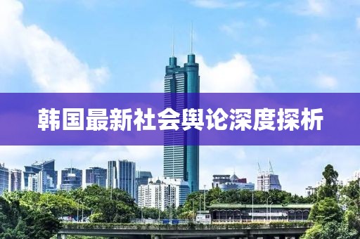 韩国最新社会舆论深度探析