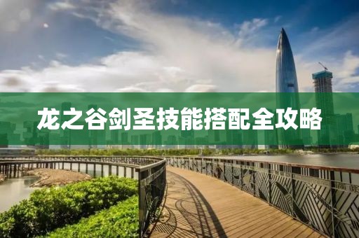 龙之谷剑圣技能搭配全攻略