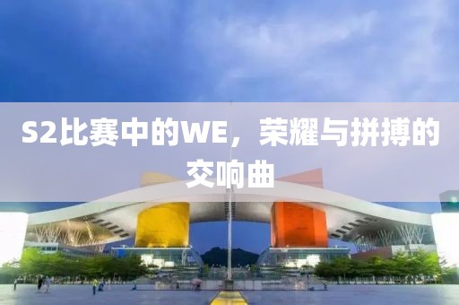 S2比赛中的WE，荣耀与拼搏的交响曲
