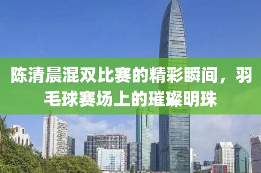 陈清晨混双比赛的精彩瞬间，羽毛球赛场上的璀璨明珠