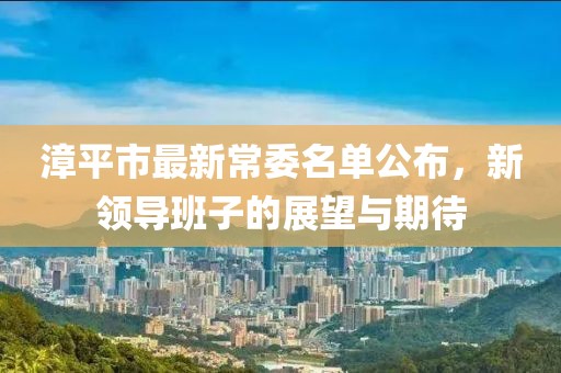 漳平市最新常委名单公布，新领导班子的展望与期待