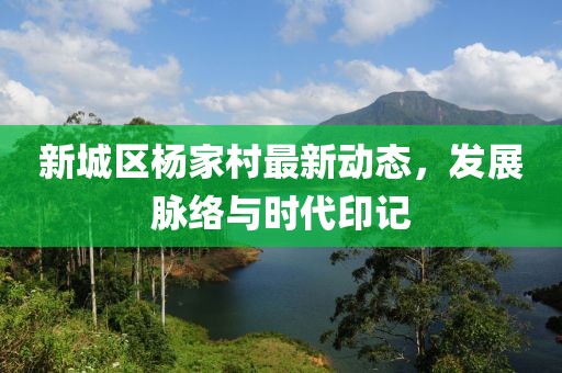 新城区杨家村最新动态，发展脉络与时代印记