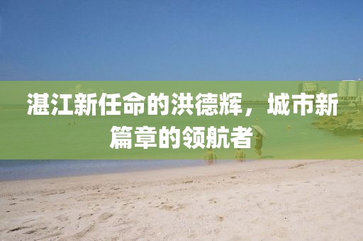 湛江新任命的洪德辉，城市新篇章的领航者