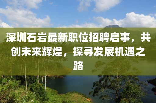 深圳石岩最新职位招聘启事，共创未来辉煌，探寻发展机遇之路