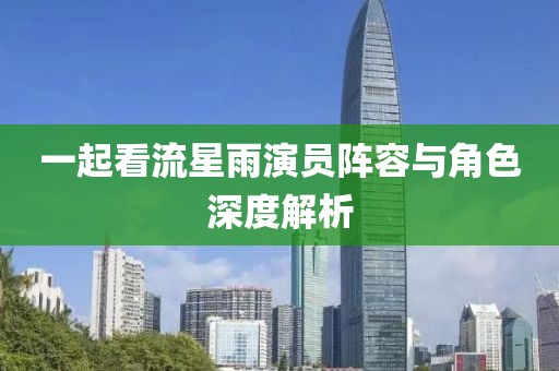 一起看流星雨演员阵容与角色深度解析