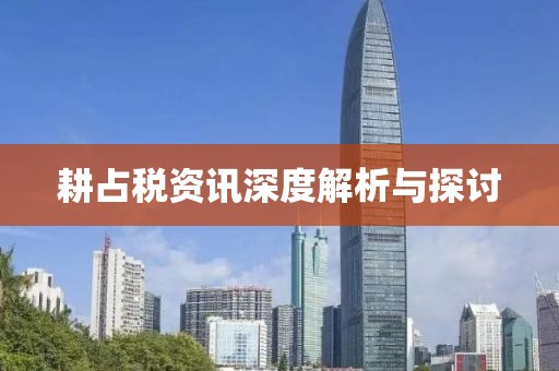 耕占税资讯深度解析与探讨