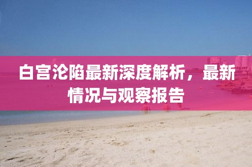 白宫沦陷最新深度解析，最新情况与观察报告