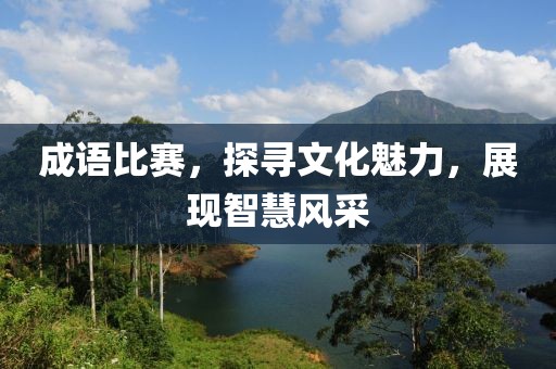 成语比赛，探寻文化魅力，展现智慧风采