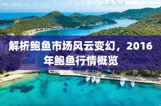 解析鲍鱼市场风云变幻，2016年鲍鱼行情概览