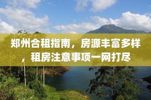 郑州合租指南，房源丰富多样，租房注意事项一网打尽