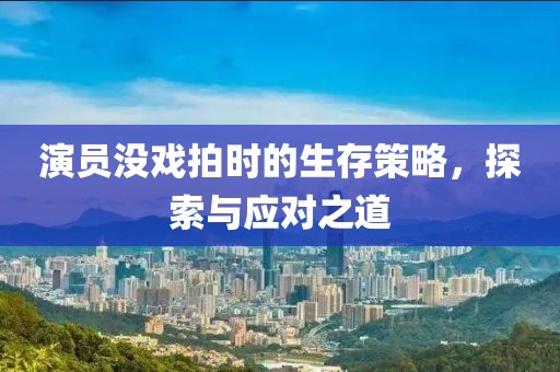 演员没戏拍时的生存策略，探索与应对之道