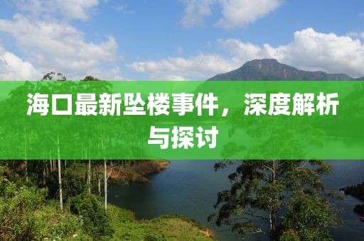 海口最新坠楼事件，深度解析与探讨
