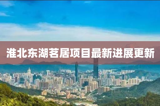 淮北东湖茗居项目最新进展更新