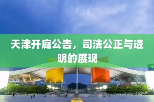 天津开庭公告，司法公正与透明的展现