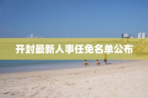 开封最新人事任免名单公布