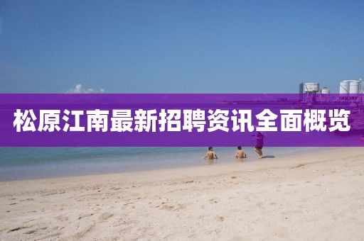 松原江南最新招聘资讯全面概览