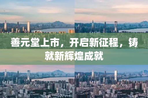 善元堂上市，开启新征程，铸就新辉煌成就