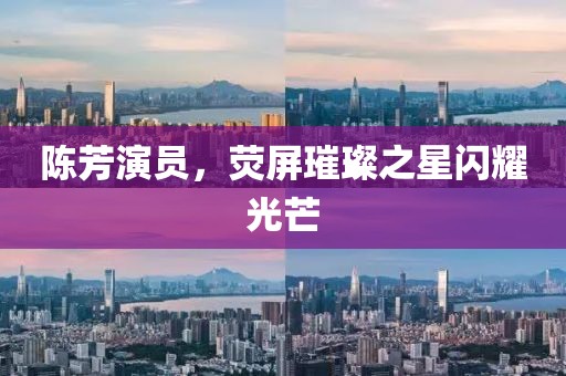 陈芳演员，荧屏璀璨之星闪耀光芒