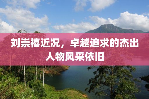 刘崇禧近况，卓越追求的杰出人物风采依旧