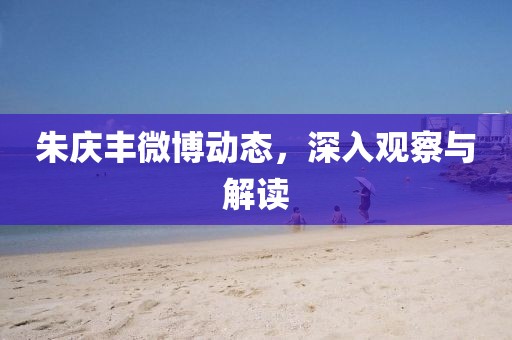 朱庆丰微博动态，深入观察与解读