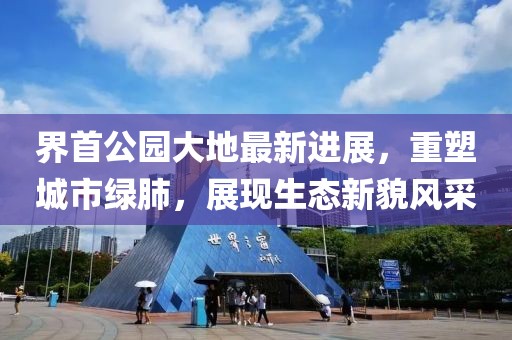 界首公园大地最新进展，重塑城市绿肺，展现生态新貌风采