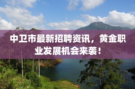 中卫市最新招聘资讯，黄金职业发展机会来袭！