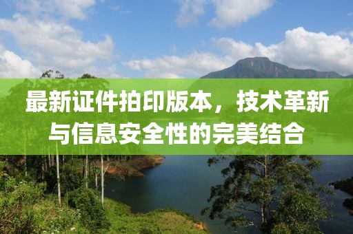最新证件拍印版本，技术革新与信息安全性的完美结合