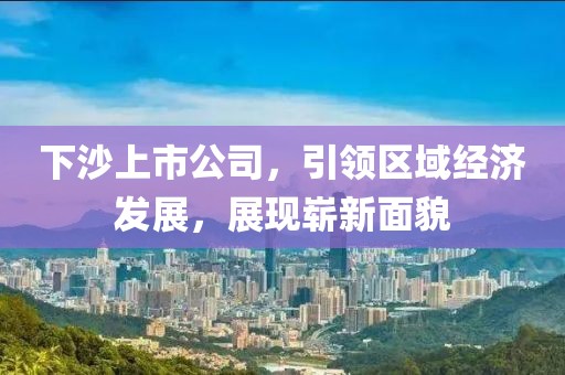 下沙上市公司，引领区域经济发展，展现崭新面貌