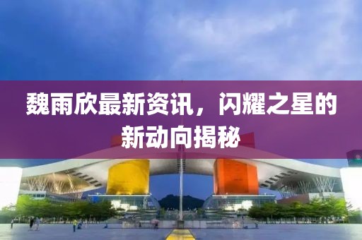 魏雨欣最新资讯，闪耀之星的新动向揭秘