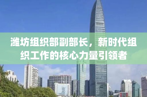 潍坊组织部副部长，新时代组织工作的核心力量引领者