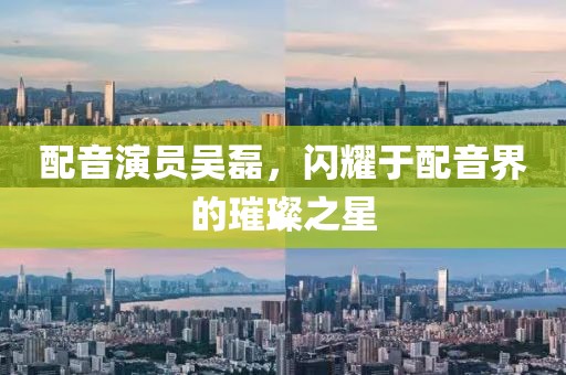 配音演员吴磊，闪耀于配音界的璀璨之星