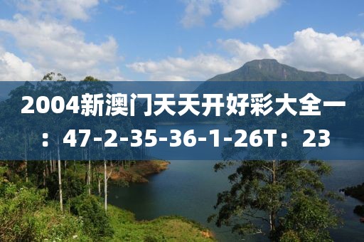 2004新澳门天天开好彩大全一：47-2-35-36-1-26T：23