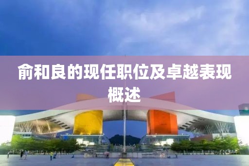 俞和良的现任职位及卓越表现概述