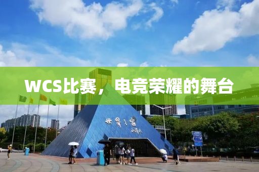 WCS比赛，电竞荣耀的舞台