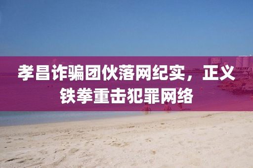 孝昌诈骗团伙落网纪实，正义铁拳重击犯罪网络