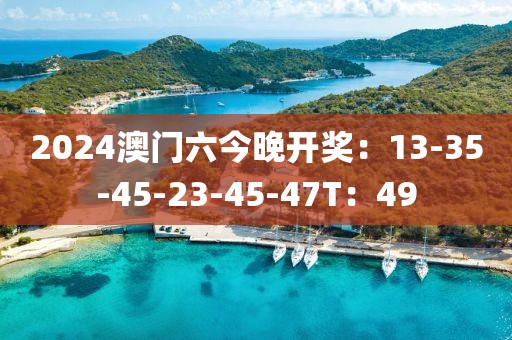 2024澳门六今晚开奖：13-35-45-23-45-47T：49