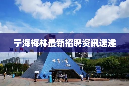 宁海梅林最新招聘资讯速递