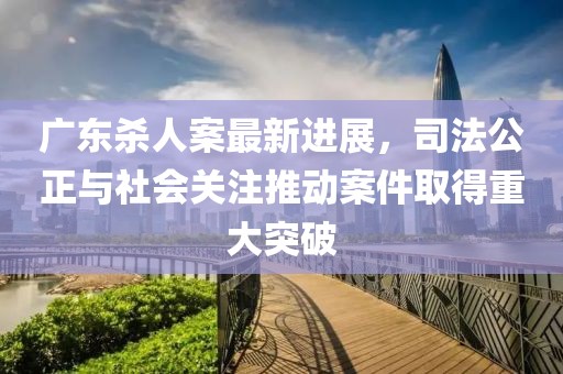 广东杀人案最新进展，司法公正与社会关注推动案件取得重大突破