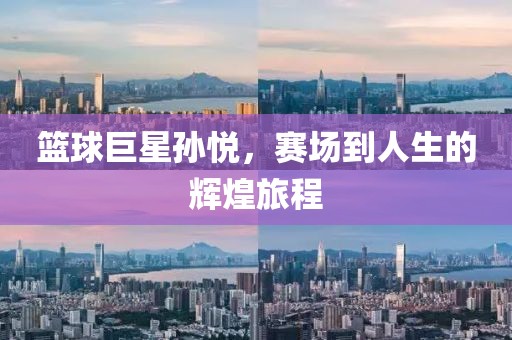 篮球巨星孙悦，赛场到人生的辉煌旅程