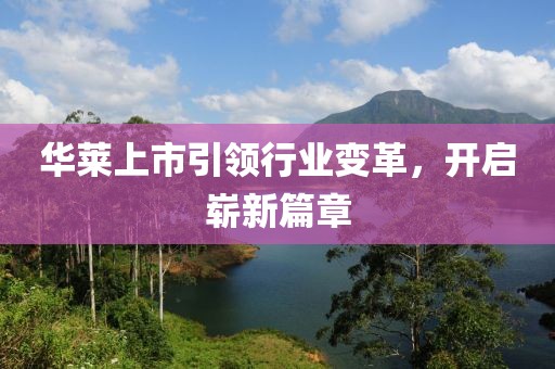 华莱上市引领行业变革，开启崭新篇章