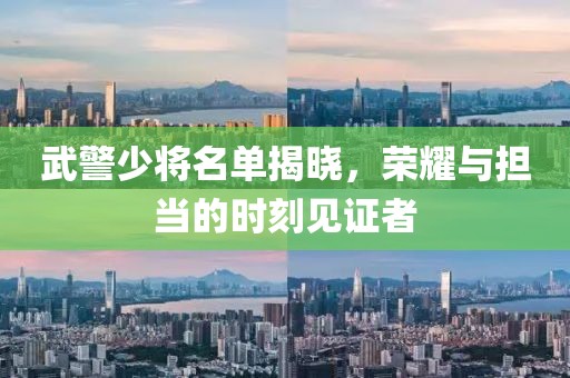 武警少将名单揭晓，荣耀与担当的时刻见证者