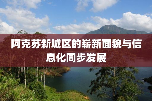 阿克苏新城区的崭新面貌与信息化同步发展