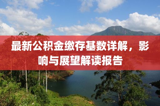 最新公积金缴存基数详解，影响与展望解读报告